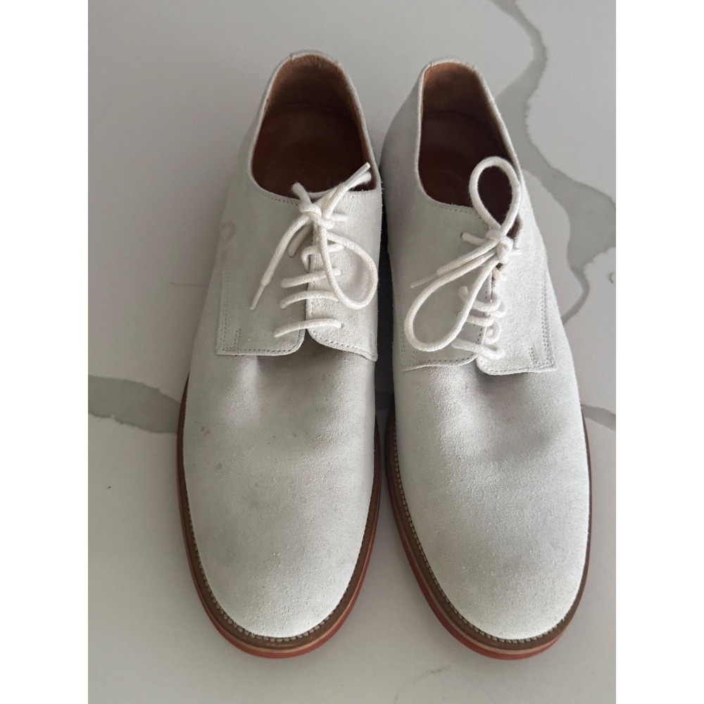 Maus & Hoffman Suede Bucks Derby Oxford Shoes Brick Red Sole Lace Up